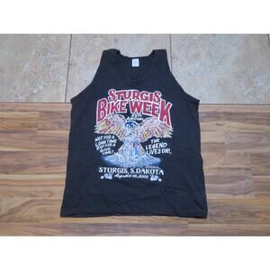 Sturgis 2003 Legend Lives On Double Sided Graphic Tank Top Shirt Sz XL